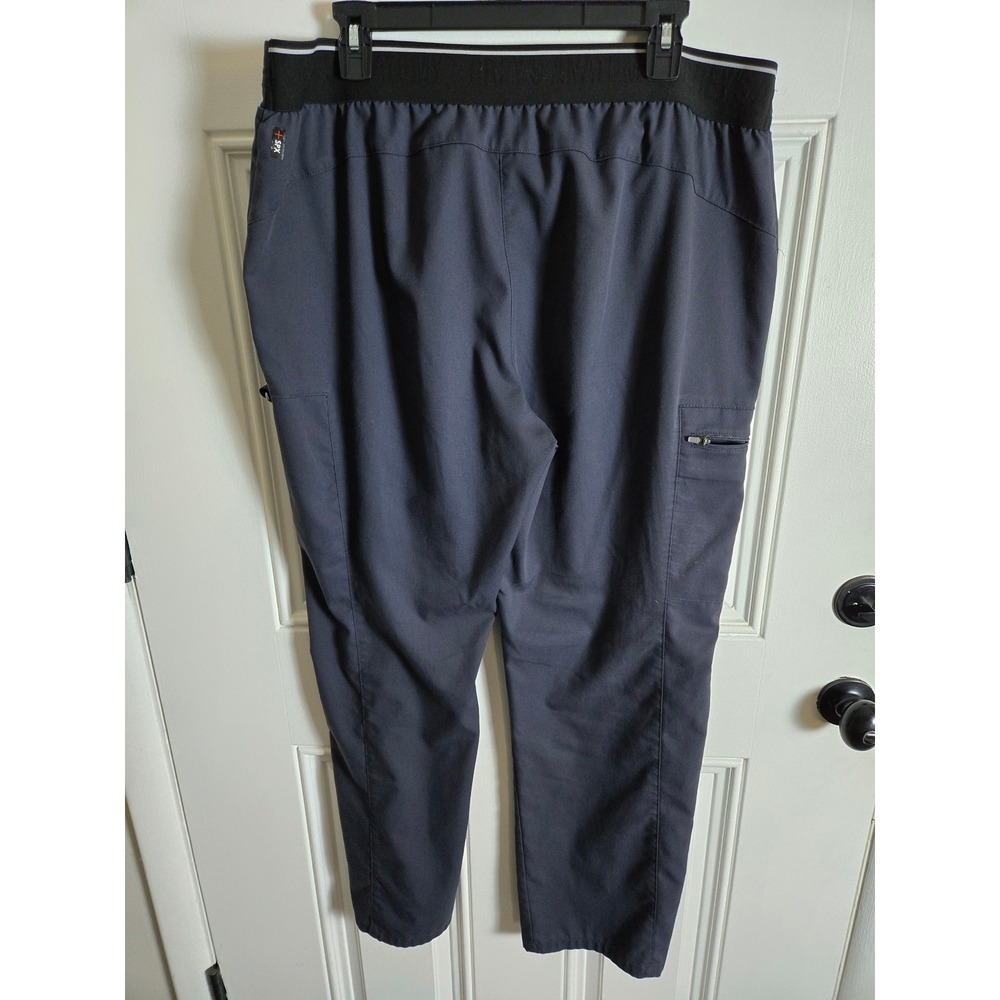 Greys Anatomy by Barco Women XL Spandex Stretch Scrub Pants Charcoal Grey Pocket - Picture 5 of 9